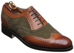 Herring Pimlico in Chestnut Calf and Green Suede