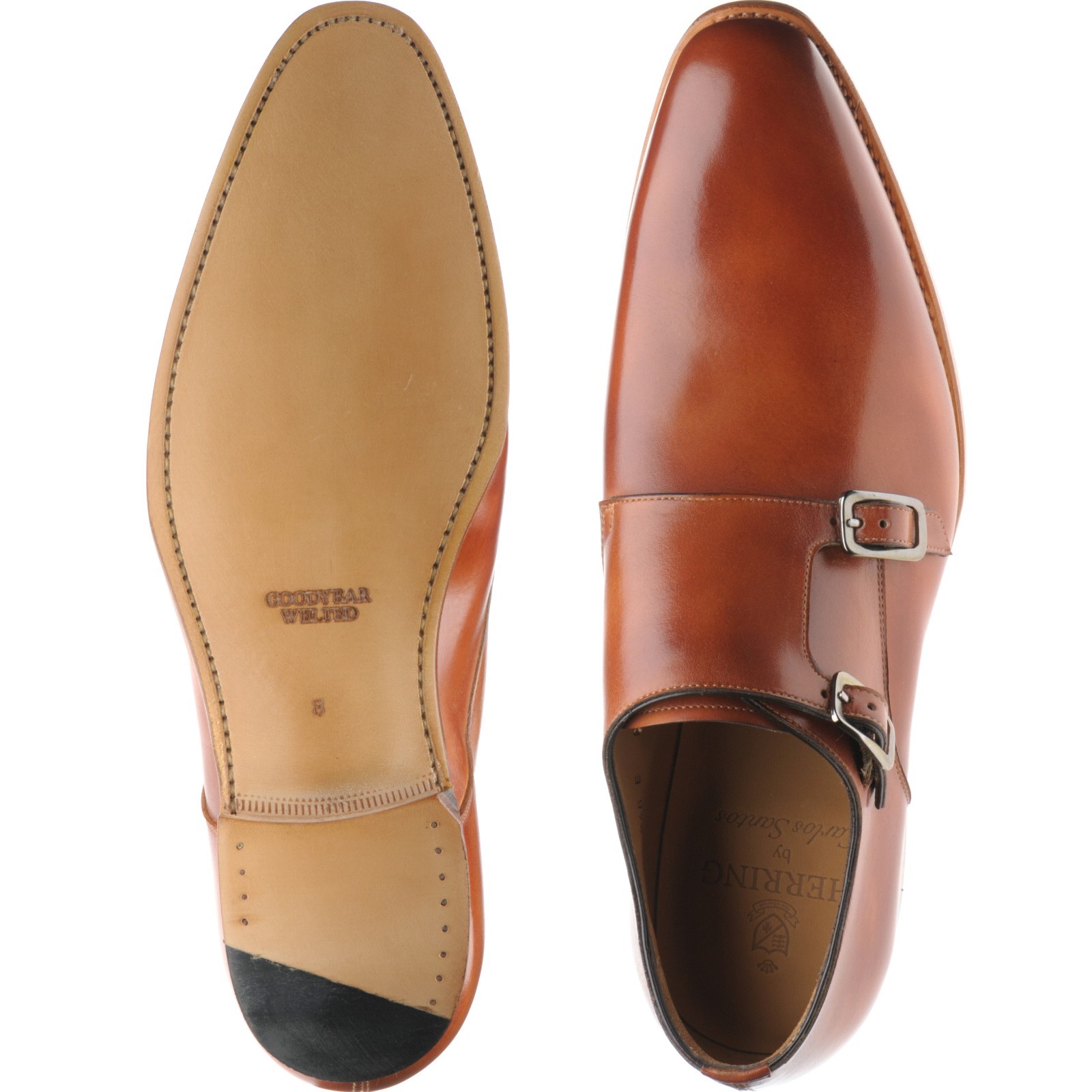 Herring shoes | Herring Classic | Shakespeare double monk shoes in Tan ...
