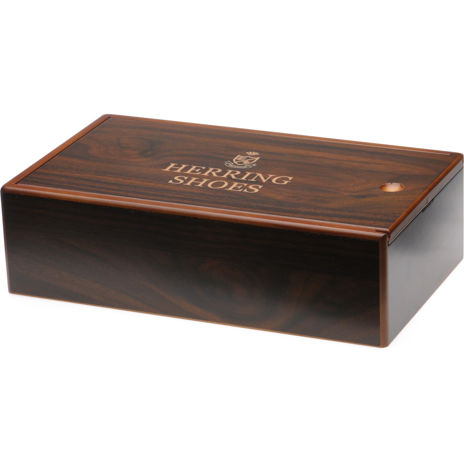 Herring shoes Herring Shoe Care Small Valet Box in Dark Wood at