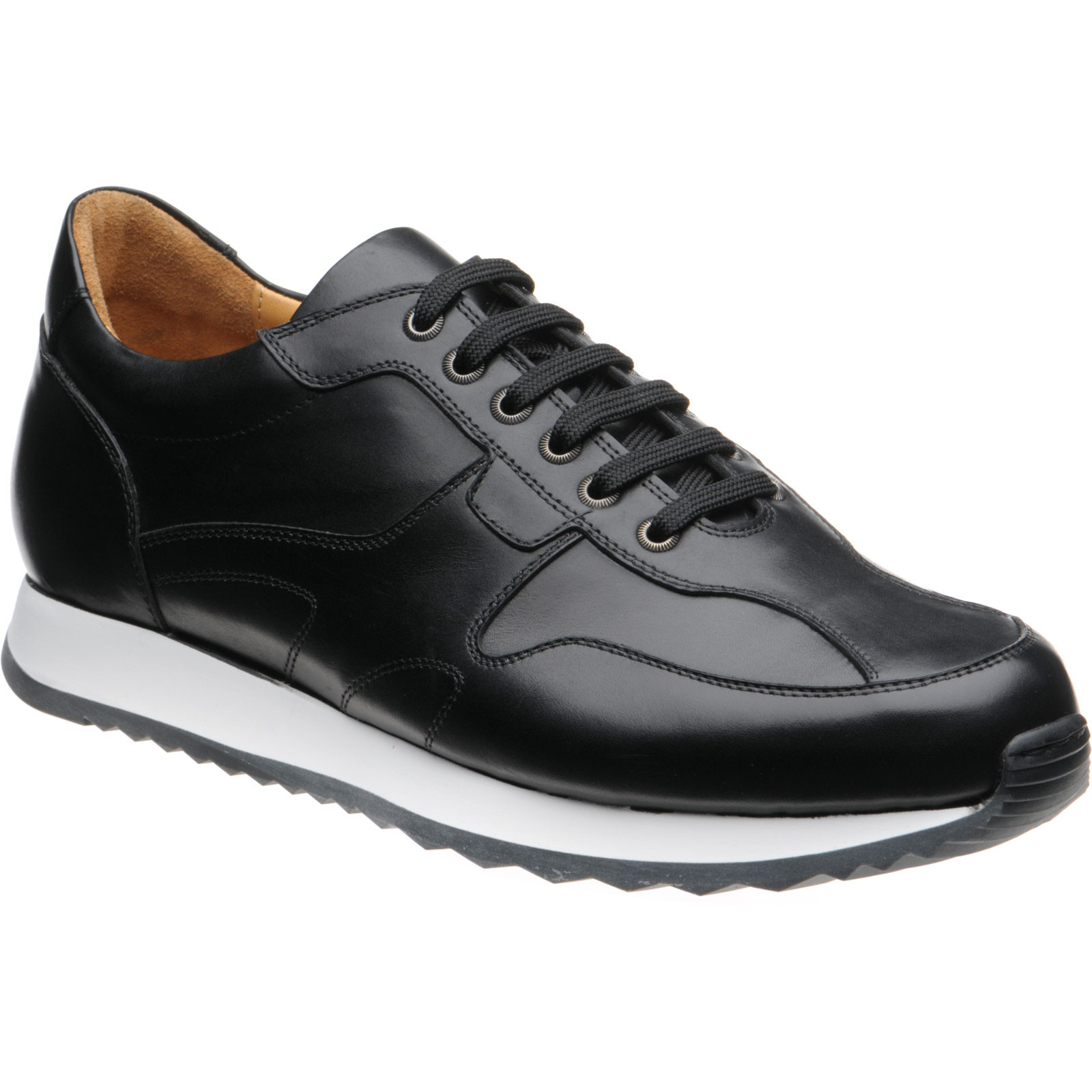 Herring shoes | Herring Trainers | Goodwood rubber-soled in Black Calf ...