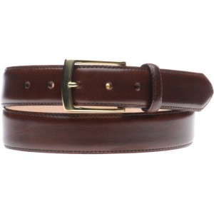 Herring Westminster Belt in Gold Buckle Brown Calf
