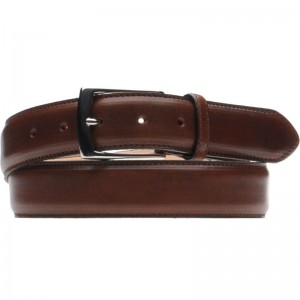 Herring Westminster Belt in Silver Buckle Brown Calf