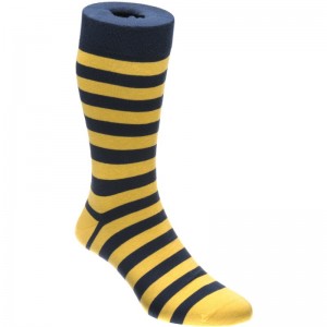 Herring Gnasher Sock in Yellow and Navy