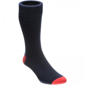 Herring Janitor Sock in Navy and Red