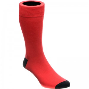 Herring Janitor Sock in Red and Black