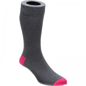 Herring Janitor Sock in Charcoal and Pink