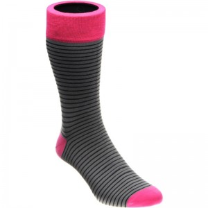 Herring Plug Sock in Pink and Grey