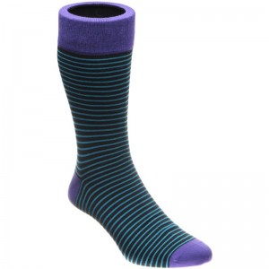 Herring Plug Sock in Purple and Blue