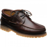 Herring Rock rubber-soled deck shoes in Chestnut