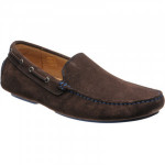 Herring Maranello rubber-soled driving moccasins in Brown Suede