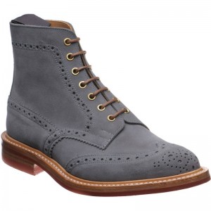 Stow Suede rubber-soled brogue boots in 