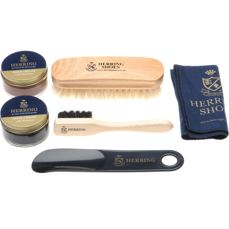 Herring shoes Herring Sale Rhinefield Shoe Care Kit in Chestnut Calf at Herring Shoes