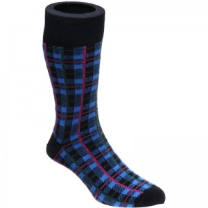 Herring Tartan Sock in Navy