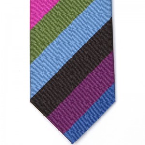 Medium Stripe Tie (7774 823) in Green Blue Brown (2)