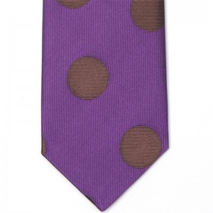Large Spots Tie (7772 300) in Purple Brown (3)