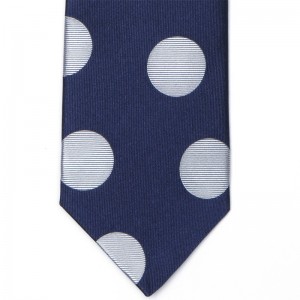 Large Spots Tie (7772 300) in Navy White (1)