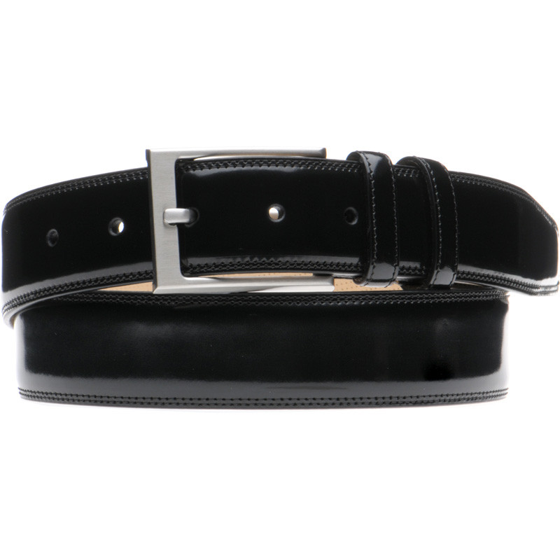 Herring shoes | Premier Belt | Kensington Belt in Black Polished at ...