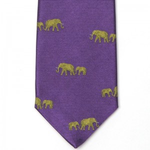 Elephant Tie in Purple