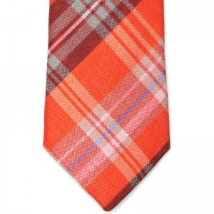 Herring shoes Herring Ties Linen Tartan Tie in Orange at