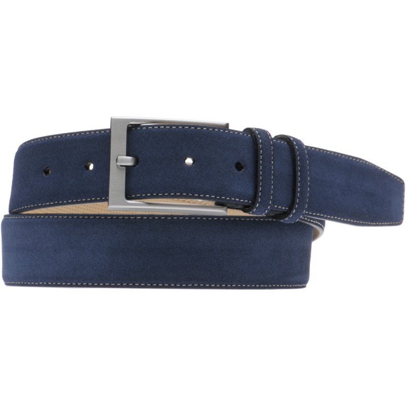 Herring shoes | Premier Belt | Caserta Belt in Blue Suede at Herring Shoes