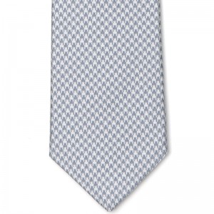 Dogtooth Tie (500-SD) in Grey and White