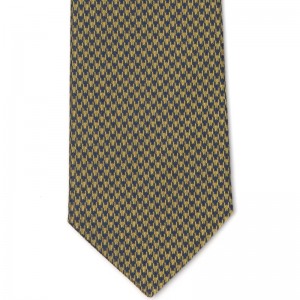 Dogtooth Tie (500-SD) in Navy and Yellow