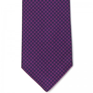 Dogtooth Tie (500-SD) in Navy and Fuchsia
