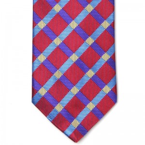 Bold Check Tie in Red