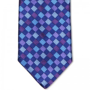 Bright Squares Tie in Navy