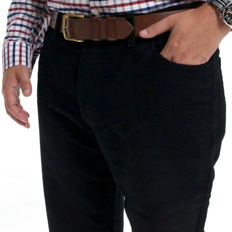 Herring shoes Herring Trousers Moleskin Jeans in Pure Black at