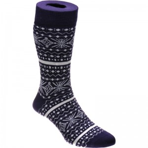 Herring Fairisle Sock in Purple