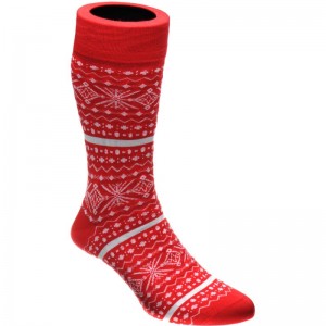 Herring Fairisle Sock in Red