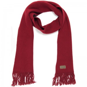 Herring Larry Lambswool Scarf in Red