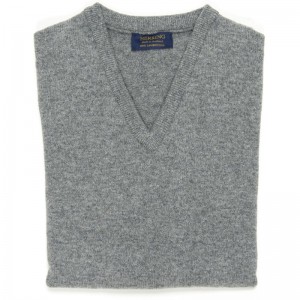 Herring Plain V Neck Slipover in Grey