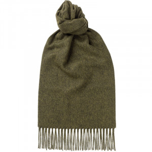 Herring Plain Lambswool Scarf in Loden
