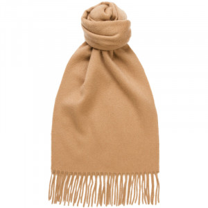 Plain Lambswool Scarf in Camel New