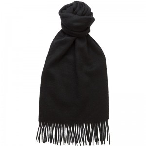 Herring Plain Lambswool Scarf in Black