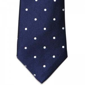 Small Spot Tie (7771 750) in Navy and White (1)