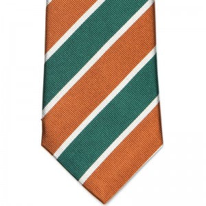 Bordered Stripe Tie (6003 691) in Green (1)