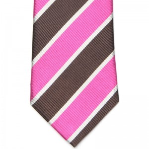 Bordered Stripe Tie (6003 691) in Pink (3)