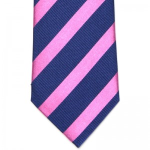 Medium and Thick Stripe Tie (6003 713) in Navy and Pink (3)