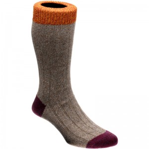 Herring Burghley Sock in Oatmeal Marl