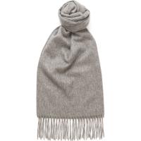 herring plain cashmere scarf in mid grey cashmere
