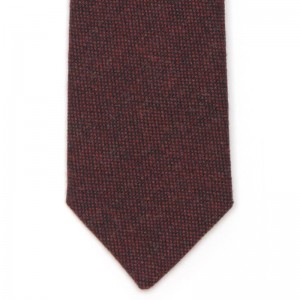 Coarse Weave Country Tie (7796 233) in Burgundy Wool (4)