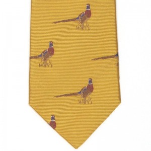 herring pheasant woven tie 7797 213 in yellow silk 5