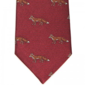Fox Tie (7797 218) in Burgundy Silk (2)