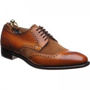 Herring Montreal two-tone brogues in Chestnut Calf and Fox Suede