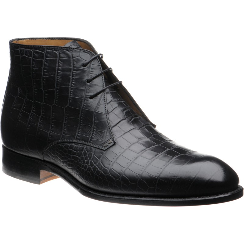 Herring shoes | Herring Classic | Salamanca Chukka boots in Black Croc ...