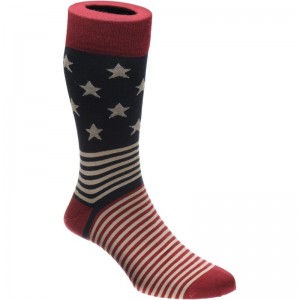 Herring Stars and Stripes Sock in Red