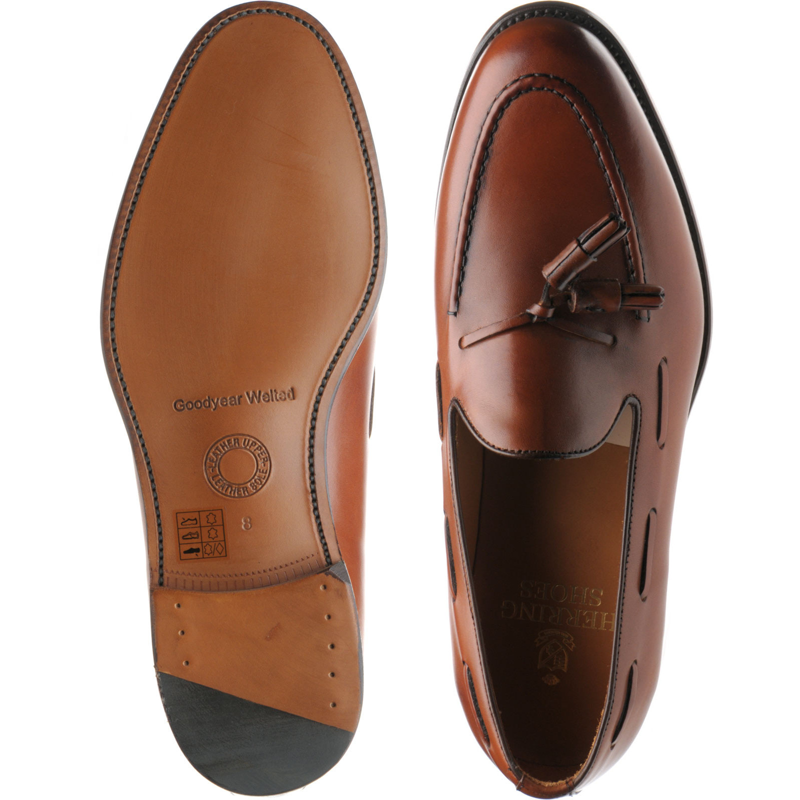 Herring shoes | Herring Sale | Barcelona II tasselled loafers in Pecan ...